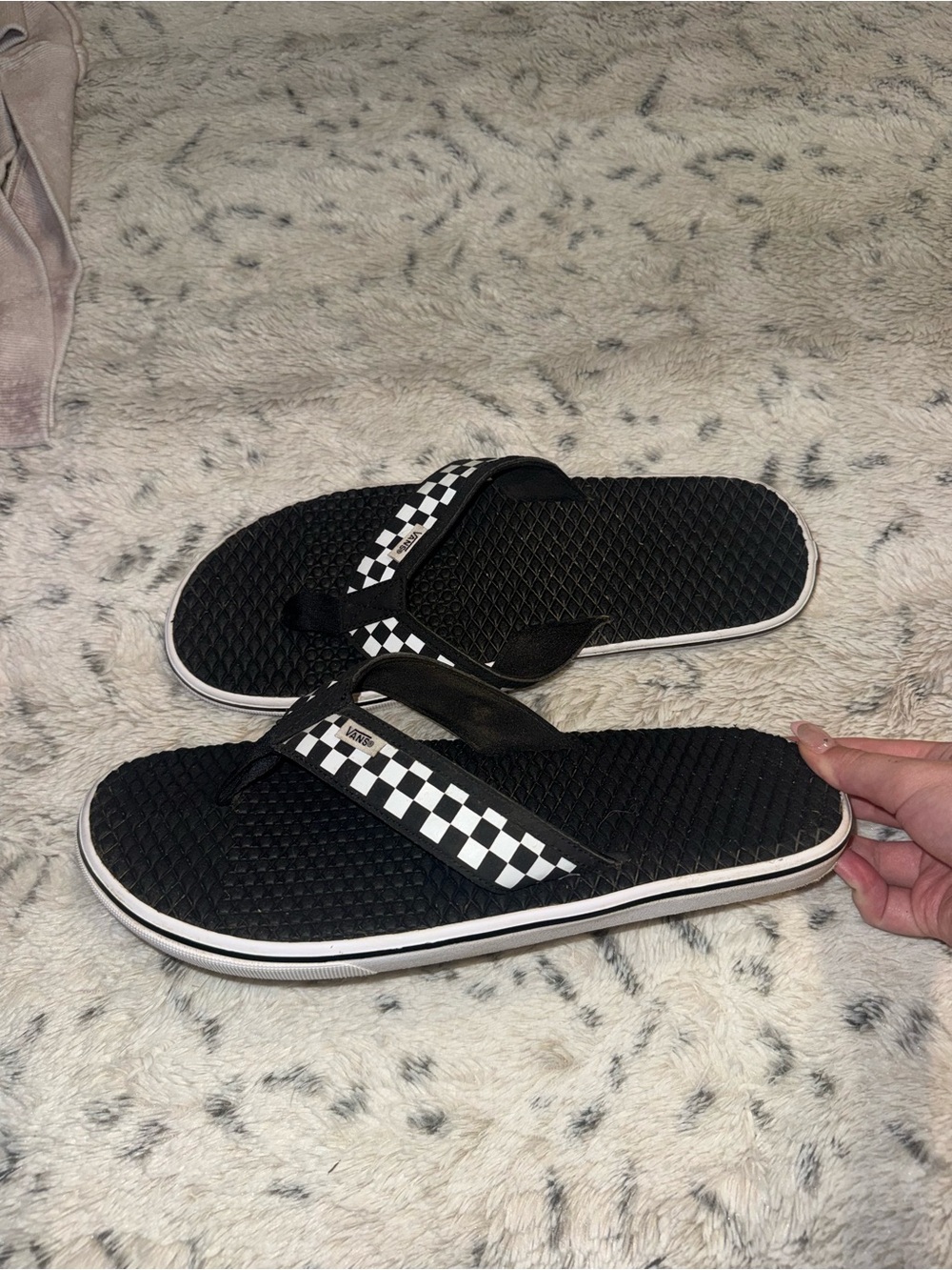 Men’s VANS Black Checkerboard Flip Flop Sandals